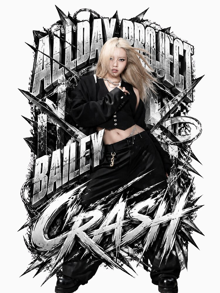 Edgy ALLDAY PROJECT Bailey Crash Steel Text Art Shirt