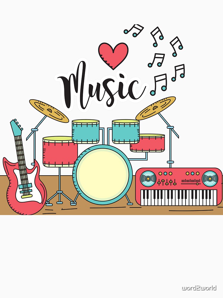 Music Is My Drug Band Pattern Shirt