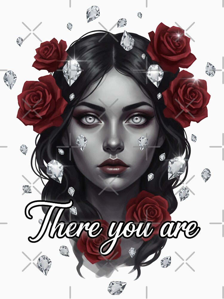 KINGFISHR There You Are Diamonds Roses Jezebel Eyes Shirt