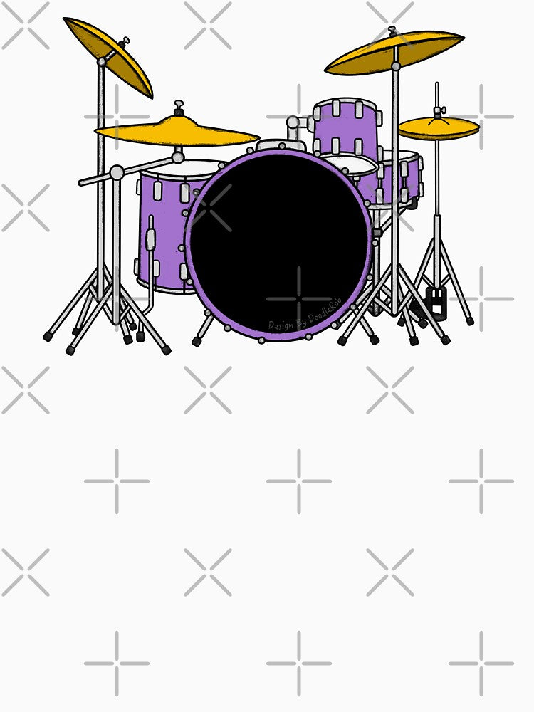 Purple Drum Kit Drummer Musician Shirt
