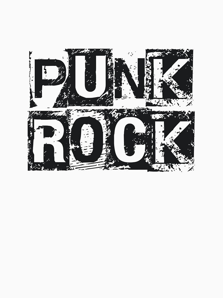 Punk Rock Black Grunge Block Shirt