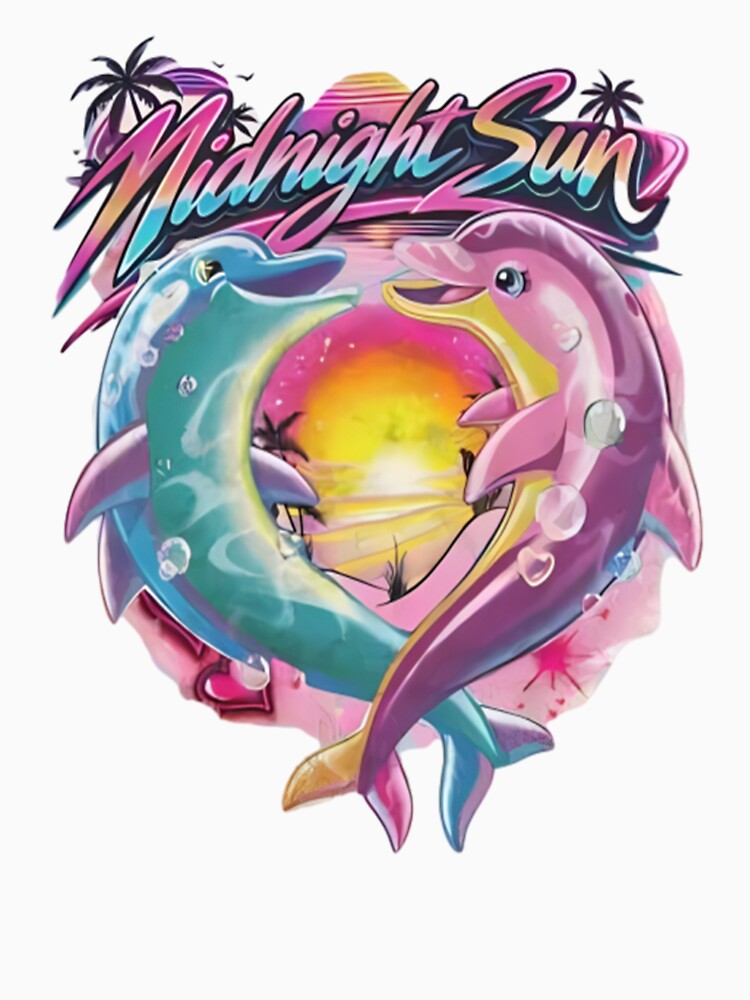 Vintage Zara Larsson Midnight Sun Dolphin Graphic Retro Pop Concert Shirt