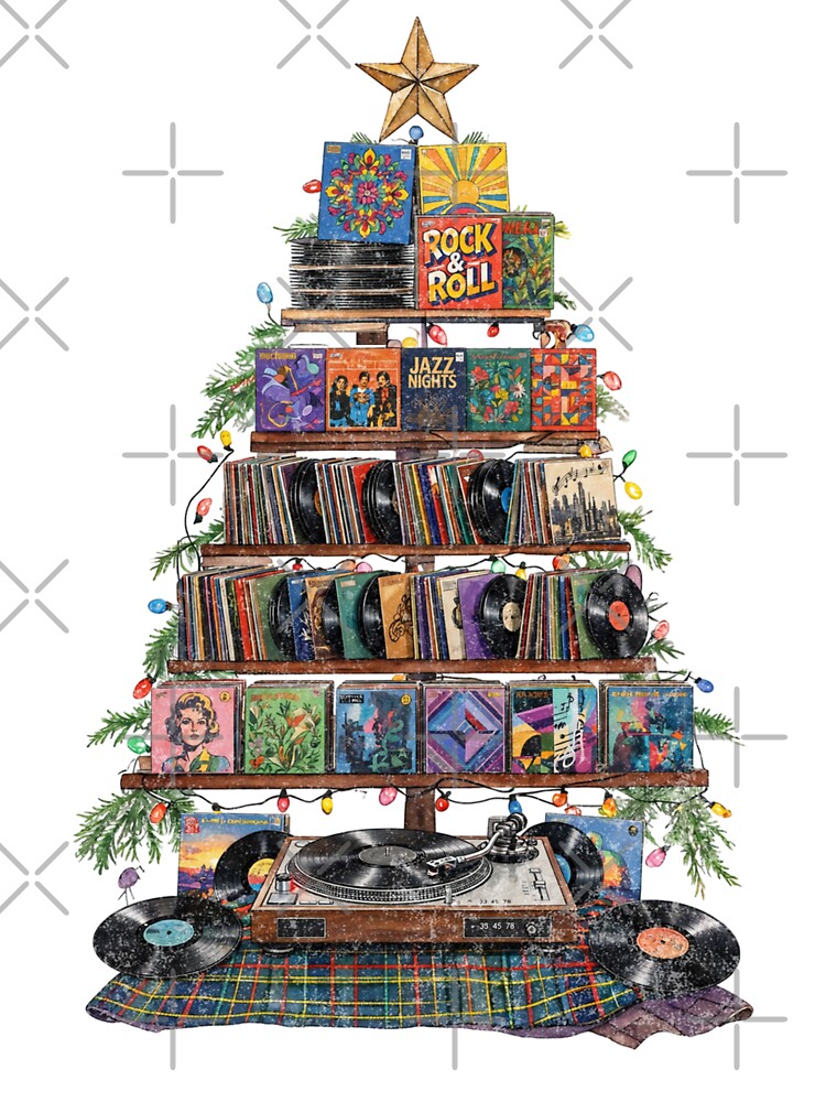 Vinyl Christmas Tree - Retro Record Holiday Shirt