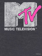 MTV Distressed Puffy Pink Vintage MTV Logs Shirt