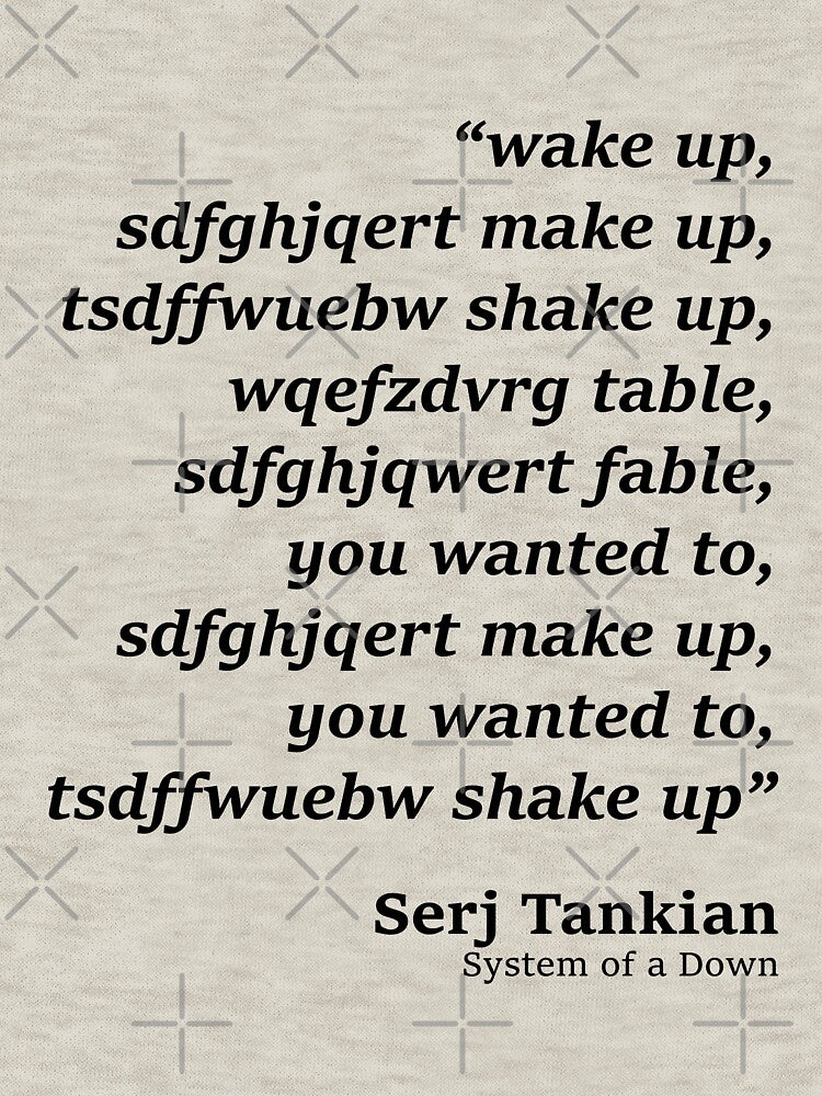 Wake Up Make Up - System Of A Down - Chop Suey Parody Shirt
