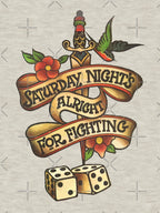 Saturday Night's Alright For Fighting - Song Logo Shirt