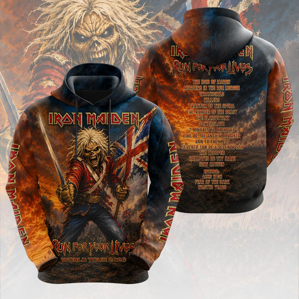 Iron Maiden 2026 World Tour 3D Apparel – HOATT19449