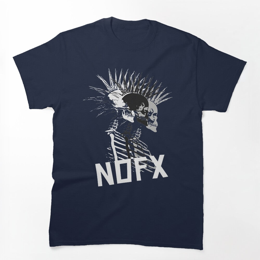 Skull Punk Rock Graphic Design With Edgy Attitude Shirt