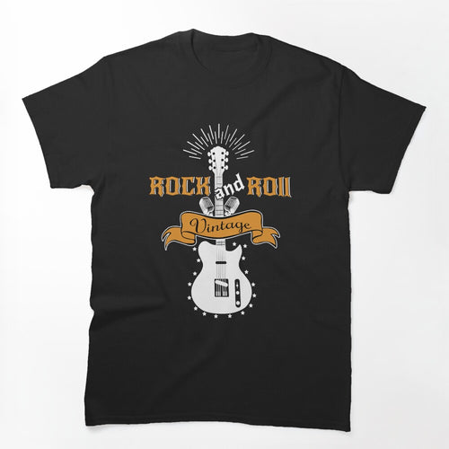 Rock And Roll Vintage Metal Guitar Rock Music Band Png Shirt
