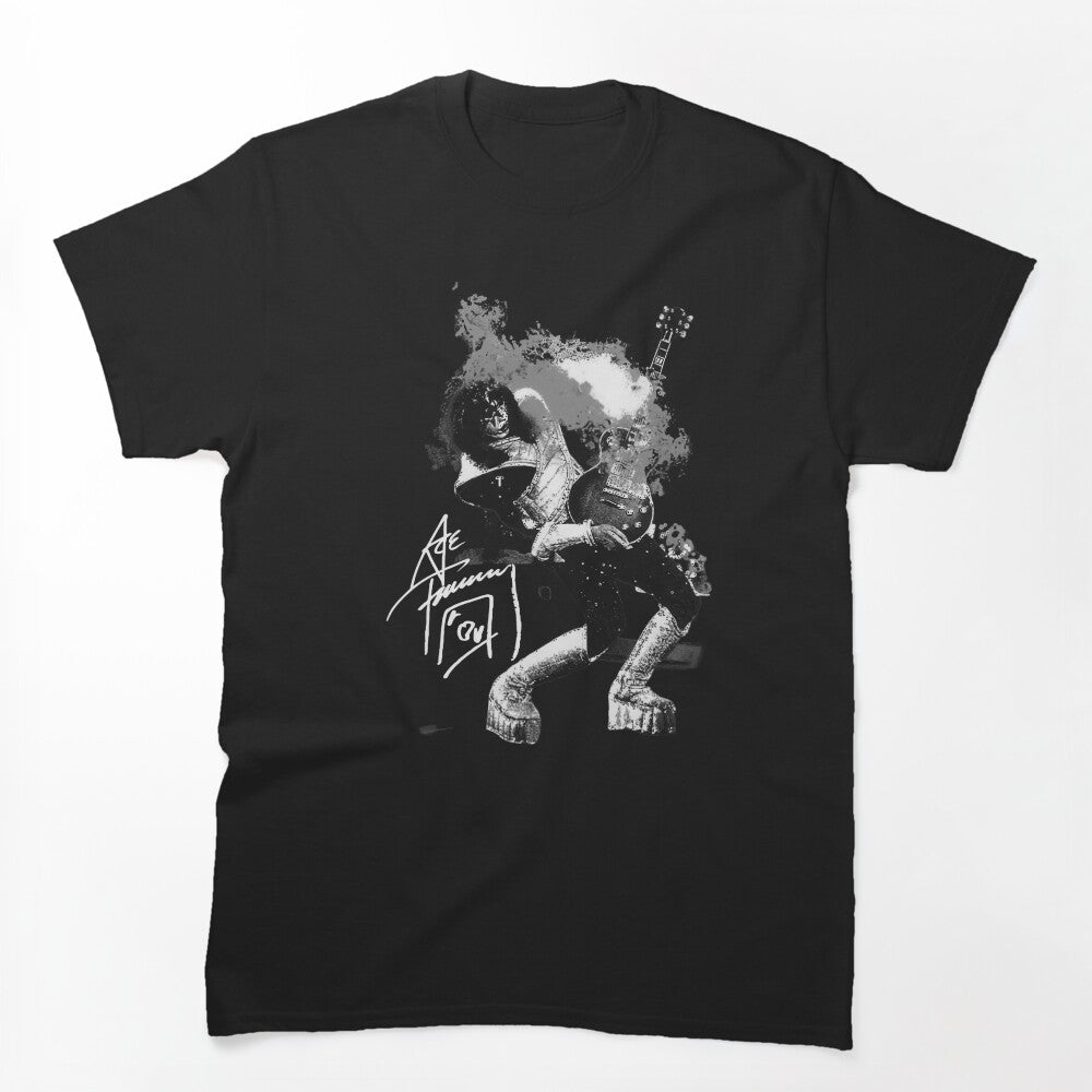Smoking Guitar A Ce Fr Eh L Ey Retro Rock Fan Shirt