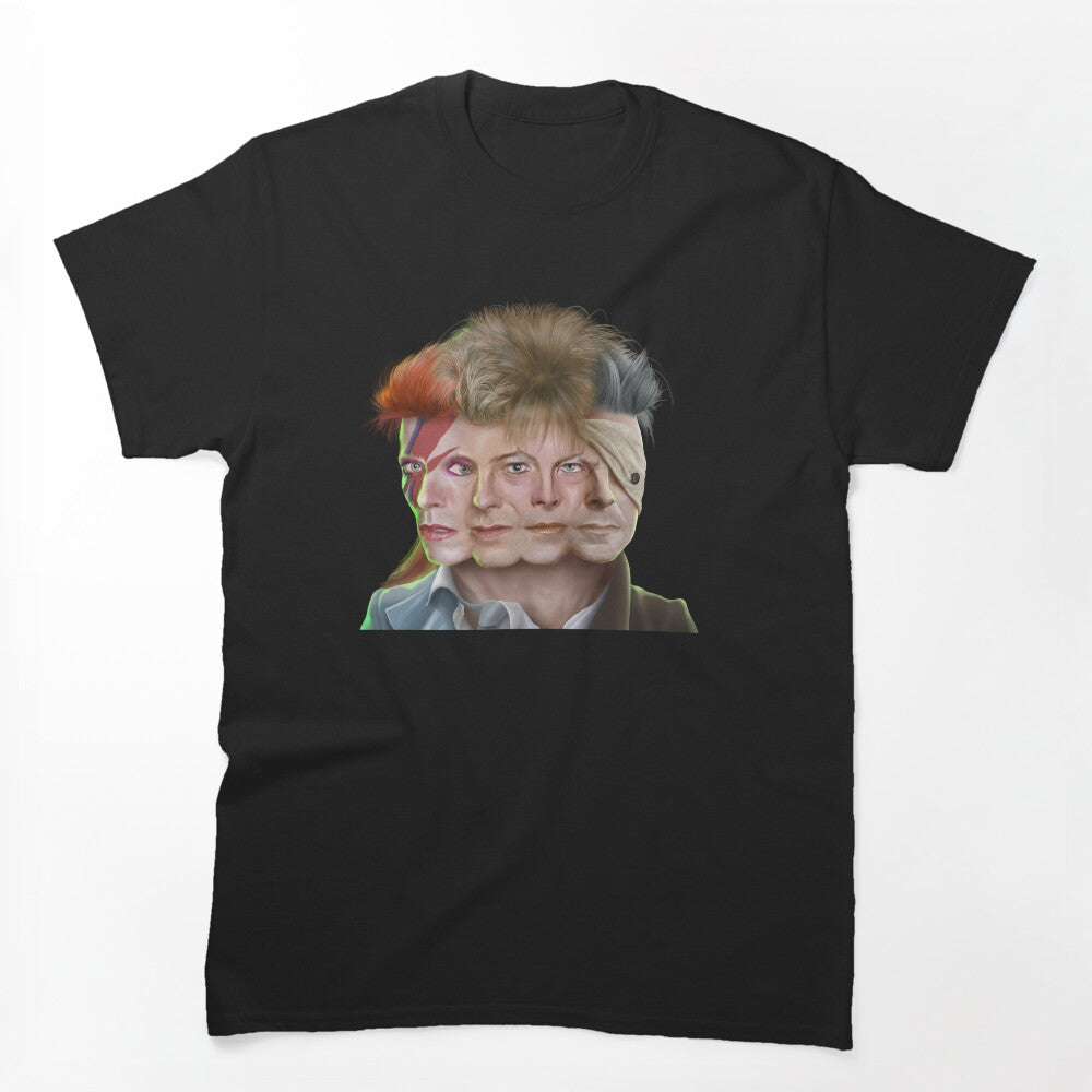 Cosmic Glam Rock Icon Vintage Style Illustration Shirt
