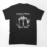 Cameron Winter Heavy Metal Flames Vintage Black And White Shirt