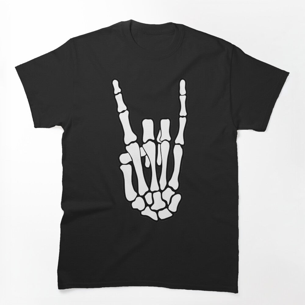 Heavy Metal To The Bone Rock Music Skull Design Shirt