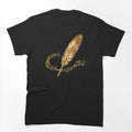 Solenne Gold Feathers And Musical Notes Shirt