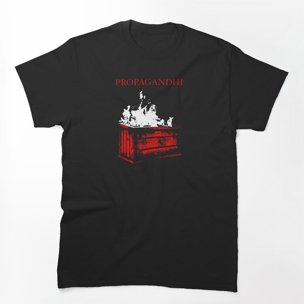 Red Silhouette Style Hardcore Punk Band Shirt