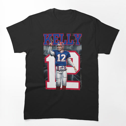 Jim Kelly Retro 90s Vintage Bootleg Style Buffalo Football Shirt