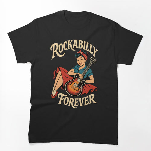 Rockabilly Forever Woman 50s Electric Guitar Shirt