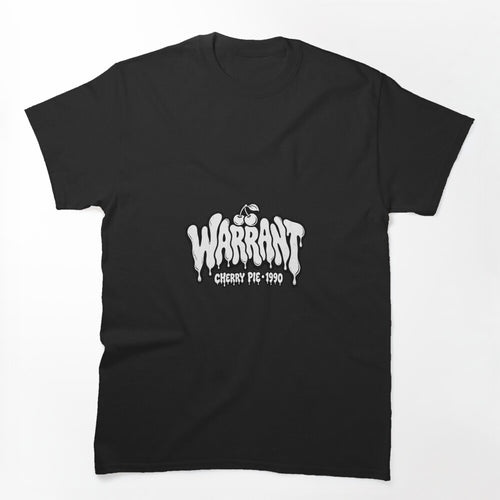 Warrant Cherry Pie 1990 Melting Glam Metal Logo Shirt