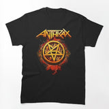 Anthrax Thrash Metal Pentagram Fire Shirt