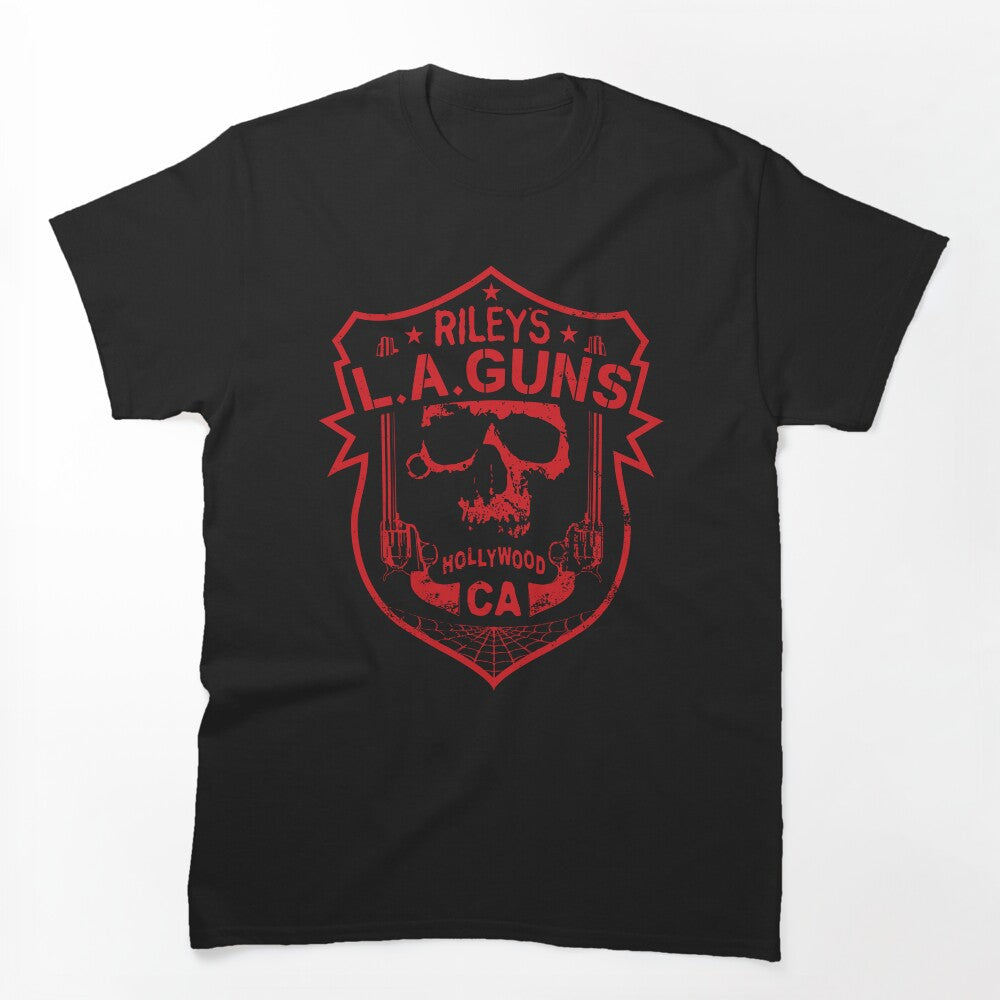 Riley's L A GUNS Official Logo Red Shirt