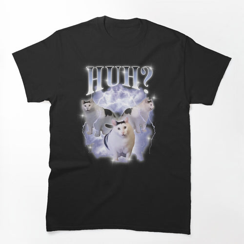 Huh Cat Chonky Ben Meme Bootleg Rap 90s Vintage Graphic Shirt