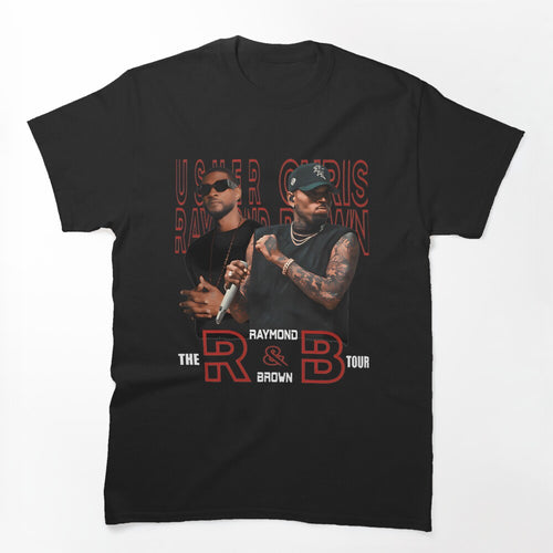 Usher And Chris Brown R&B Tour Inspired Graphic Design Shirt