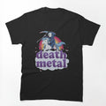 'Death Metal' - The Grim Reaper Riding A Unicorn In Front Of A Shirt