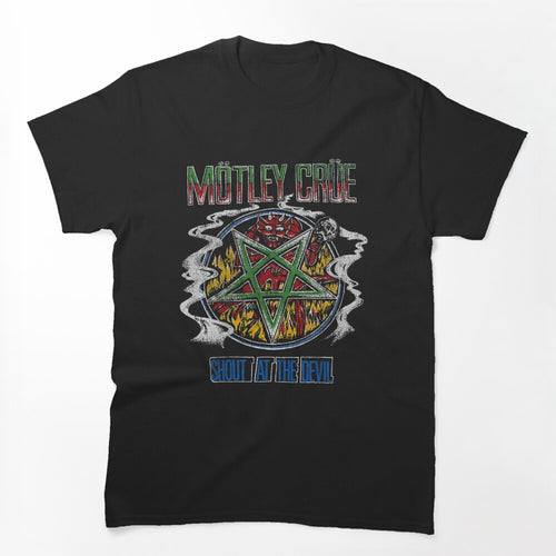 Mötley Crüe Vintage Pentagram Metal Design Shirt