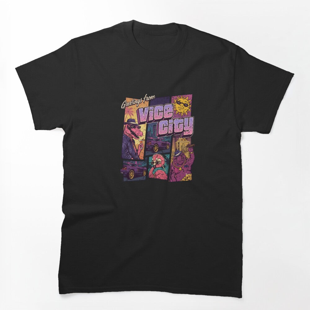Vice City Retro Greetings GTA 6 Inspired Design Shirt