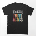 Colorful 70s Rock Graphic With Retro Guitar And Cassettes 9907 Shirt
