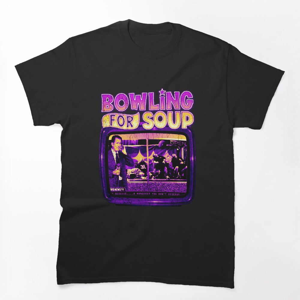 Purple Retro Style Alternative Rock Band Shirt