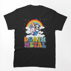 Funny Death Metal Animals Cute Unicorn Rainbow Shirt