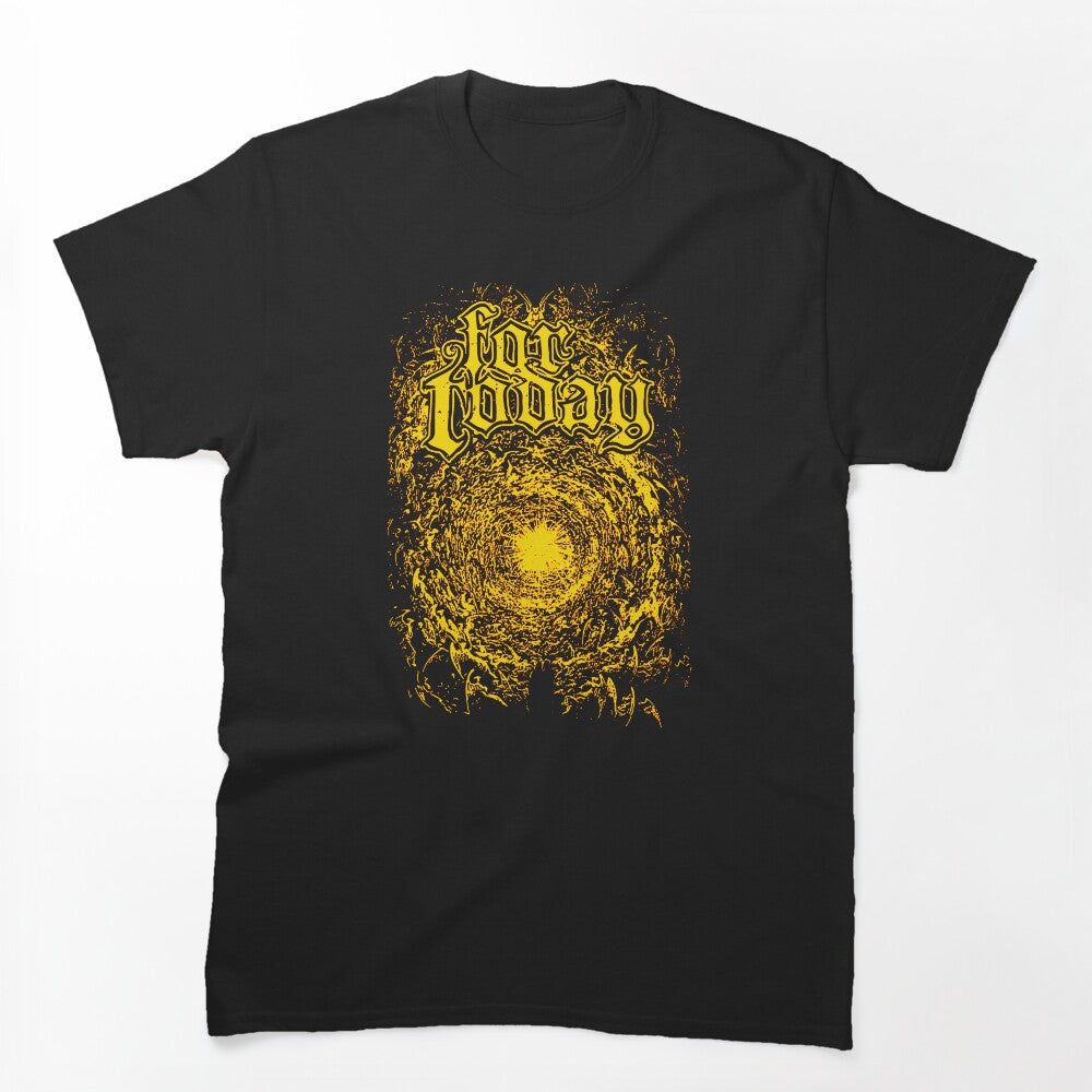 Yellow Typography Metalcore Music Group Shirt
