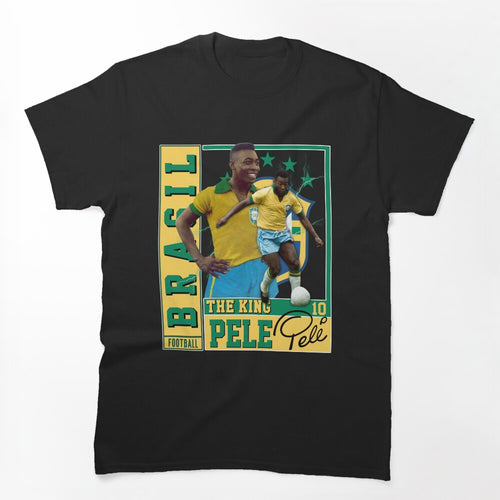 Pele 10 The King Football Player Legend Brazil Brasil RIP Signature Shirt