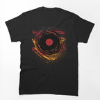 Vinyl Record Retro Grunge With Paint And Scratches - Music DJ! Shirt