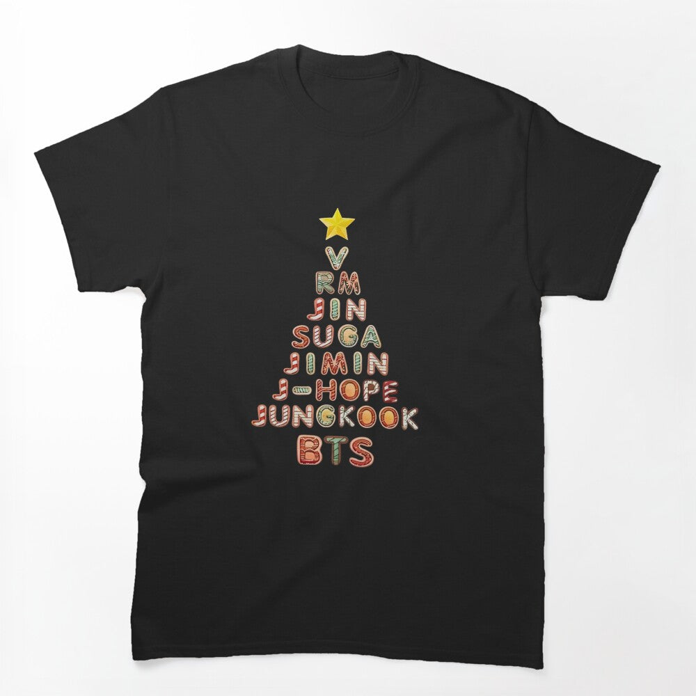 BTS Members Christmas Tree Shirt