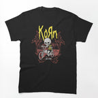 Korn Nu Metal Band Skeleton Bike Ride Vintage Rock Shirt