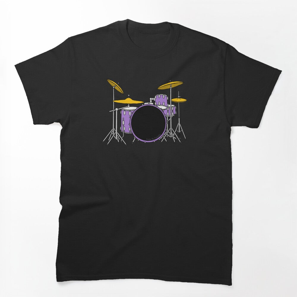 Purple Drum Kit Drummer Musician Shirt