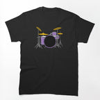 Purple Drum Kit Drummer Musician Shirt