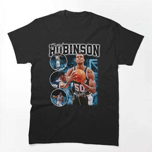 David Robinson Basketball Signature Vintage Retro 80s 90s Rap Style Shirt