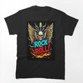 Electric Guitar Vintage Winged Skull ROCK AND ROLL Thunders And Fire Shirt