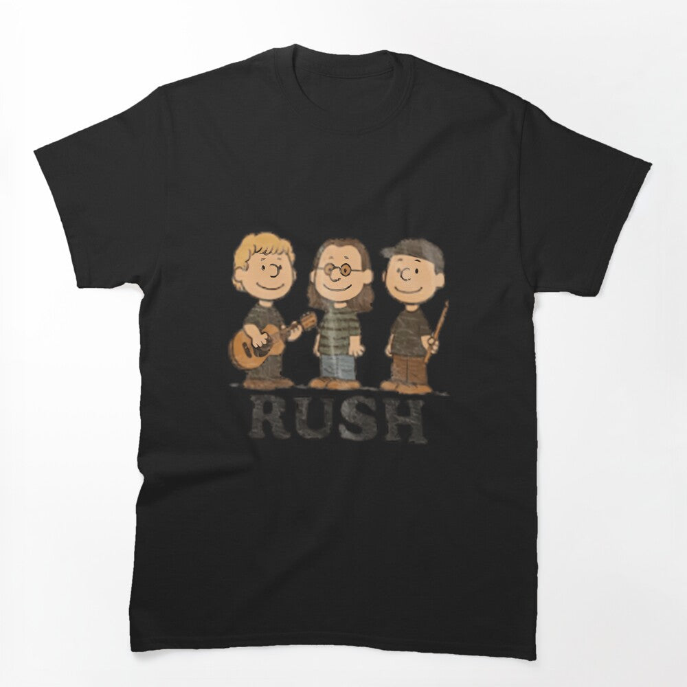 Rush Band Peanuts Style Baby Vintage Rock Band Cartoon Rush Fan Girl Shirt
