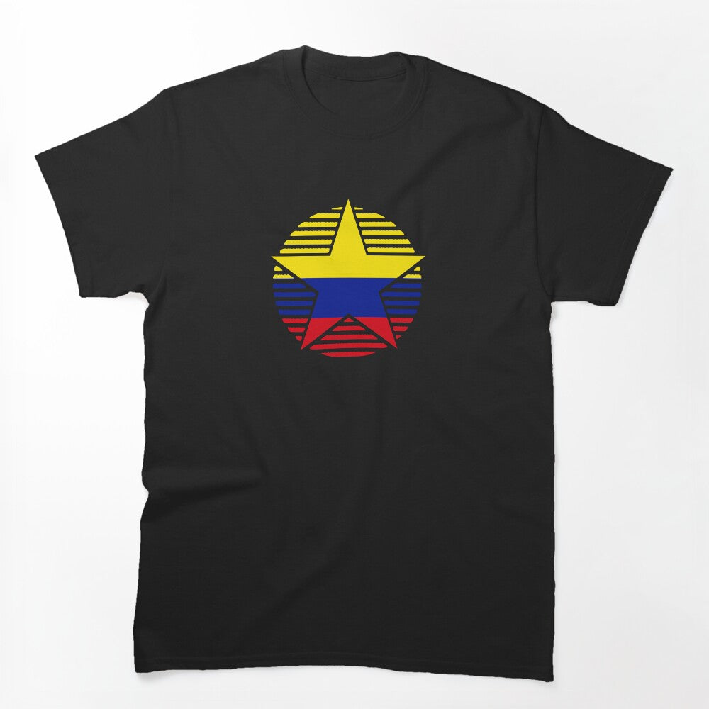 Retro Colombia Flag Star CO Shirt