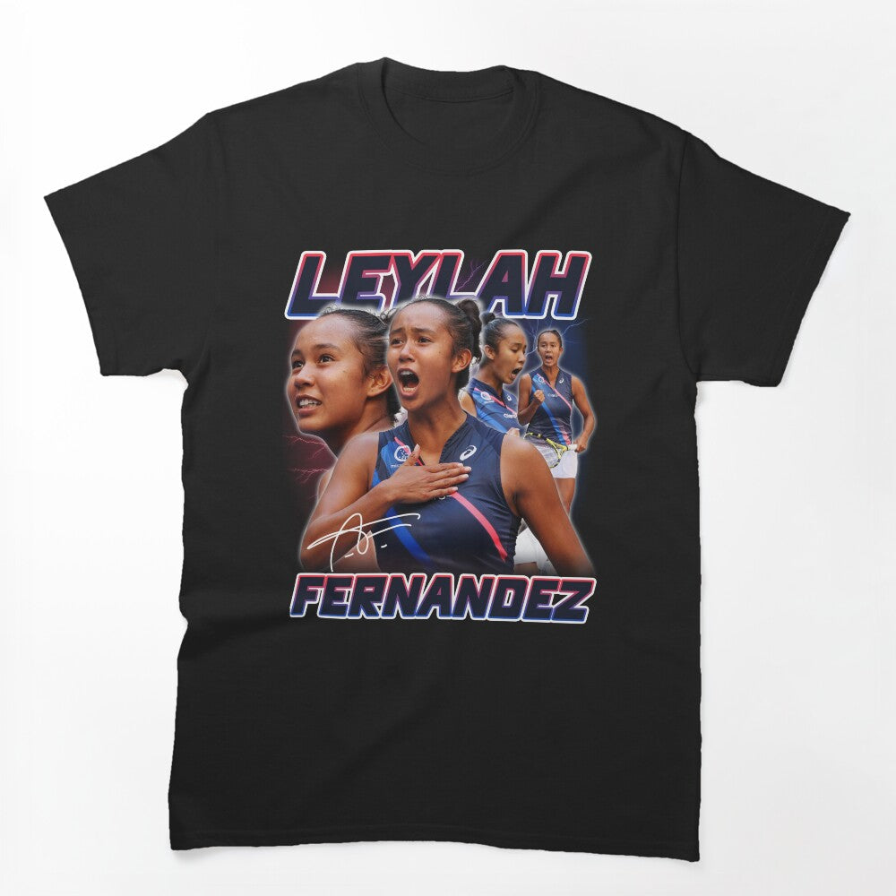 Leylah Fernandez Tennis Signature Vintage Retro 80s 90s Bootleg Rap Shirt