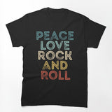 Peace Love Rock And Roll RocknRoll Music Shirt