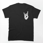Raise Your Horns - White And Black Shirt