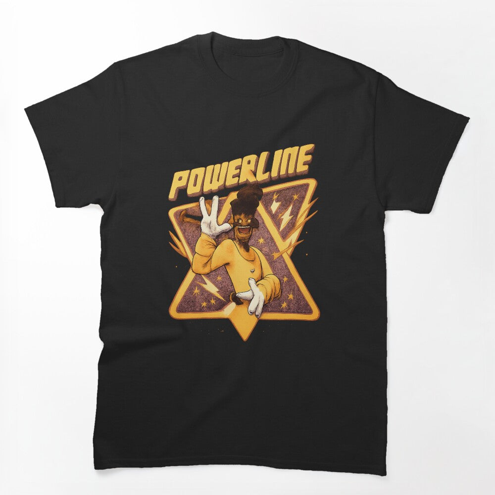 Retro 90s Inspired Powerline Music Icon Design Shirt