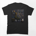 Electric Guitar Collection Modern Music Studio Art Print Shirt