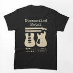 Dismantled Metal Guitar Blueprint Vintage Design Shirt
