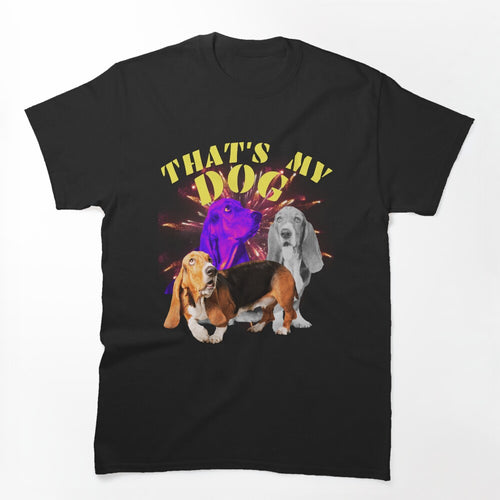 90 Bootleg Basset Hund Funny Retro Style Shirt